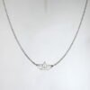 Pendentif petit bateau origami en aluminium sur chaîne acier inox.