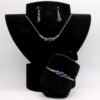 Parure : boucles d’oreilles / bracelet / collier Perles de Lapis Lazuli.