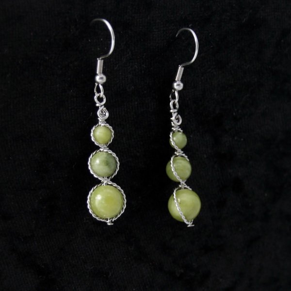 Boucles d’oreilles Perles de Jade.