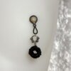 Bijoux pour seins sans piercing, Donut Cuire noir et anneau 4 perles