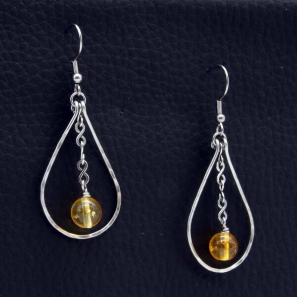 Boucles d'oreilles "Ring my Bell" Citrine