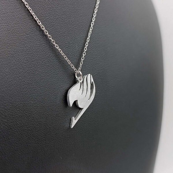 Pendentif symbole Fairy Tail en aluminium sur chaîne acier inox 2cm